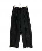 MARKAWAREマーカウェア）の古着「DOUBLE PLEATED TROUSERS」｜ブラック