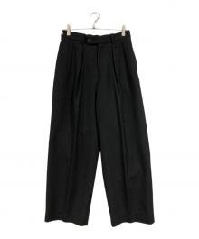 MARKAWARE（マーカウェア）の古着「DOUBLE PLEATED TROUSERS」｜ブラック
