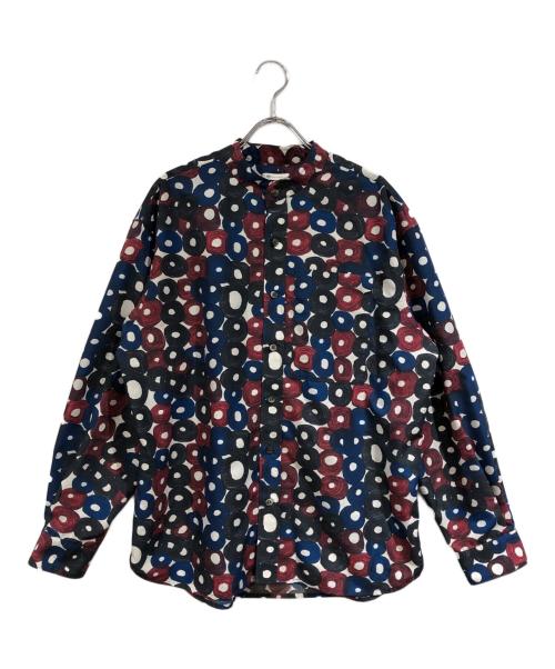 HERALBONY（ヘラルボニー）HERALBONY (ヘラルボニー) ブロードレギュラーカラーシャツ「（無題）」 ネイビー×レッド サイズ:SIZE Mの古着・服飾アイテム