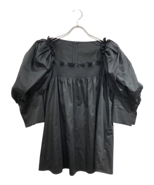 ADEAM（アディアム）ADEAM (アディアム) フリルブラウス ブラック サイズ:SIZE XSの古着・服飾アイテム
