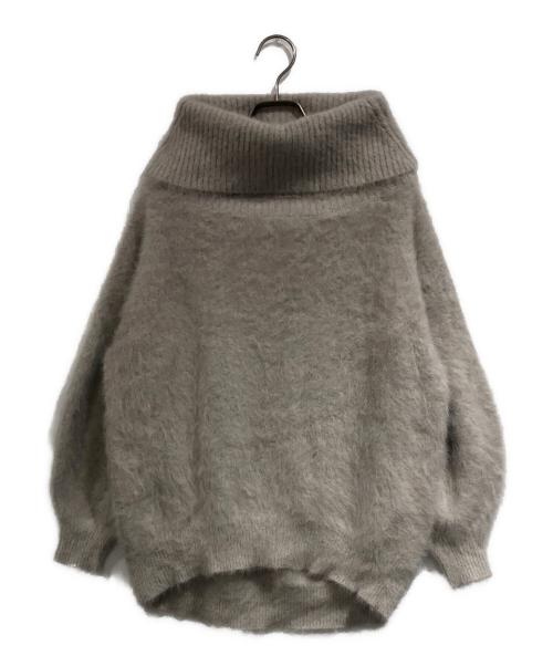 Noble（ノーブル）Noble (ノーブル) L'AUBE BLANC (ローブ ブラン) FOX/カシミヤオフショルダーニット ベージュ サイズ:-の古着・服飾アイテム