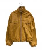 WESTOVERALLS×FREAK'S STOREウエストオーバーオールズ×フリークスストア）の古着「シープスキンレザージャケット」｜イエロー