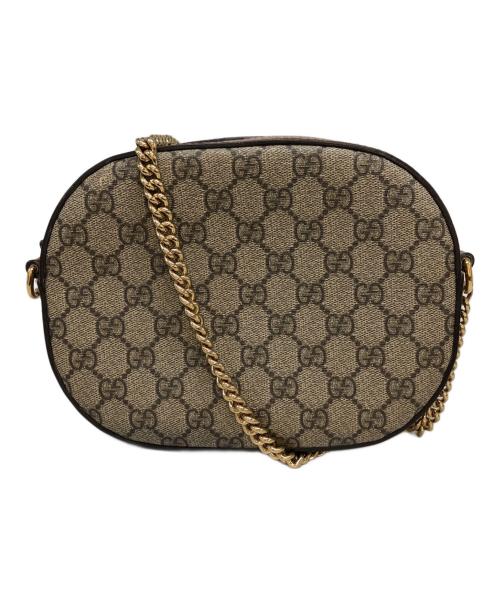 GUCCI（グッチ）GUCCI (グッチ) GGスプリーム ショルダーバッグ グレーの古着・服飾アイテム