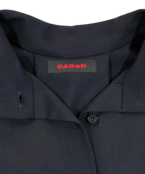 CABAN（キャバン）CABaN (キャバン) ウールツイル ハイネックロングシャツ ネイビー サイズ:SIZE Sの古着・服飾アイテム
