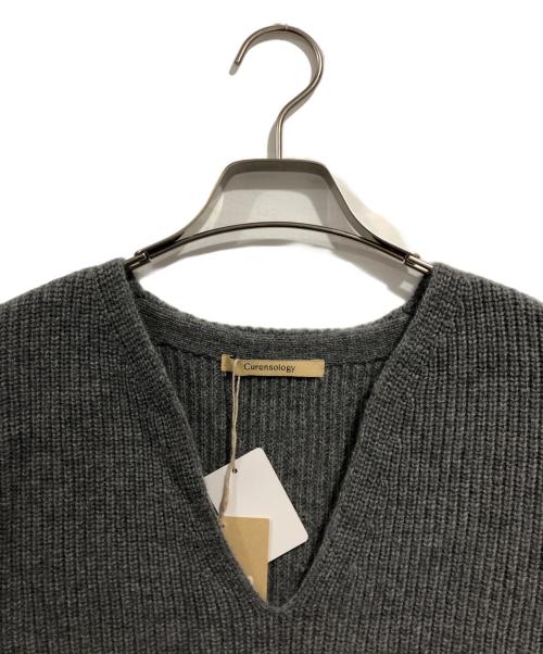 Curensology（カレンソロジー）Curensology (カレンソロジー) ウールカシミヤUネックニットプルオーバー グレー サイズ:SIZE Free 未使用品の古着・服飾アイテム