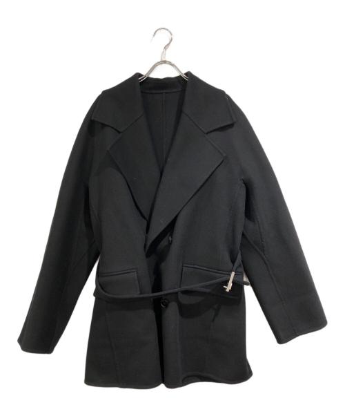 Ferragamo（フェラガモ）Ferragamo (フェラガモ) カシミヤブレンドベルテッドジャケット ブラック サイズ:40の古着・服飾アイテム