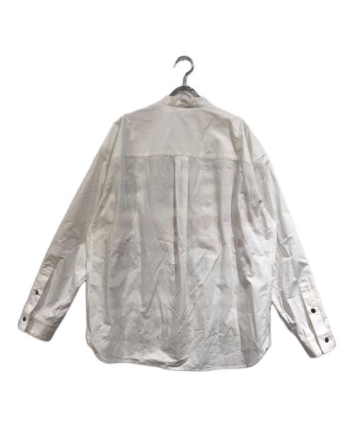 HERALBONY（ヘラルボニー）HERALBONY (ヘラルボニー) バンドカラーシャツ「brown brush-mm2025」 ホワイト サイズ:Lの古着・服飾アイテム