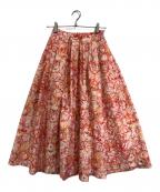 HERALBONYヘラルボニー）の古着「フレアスカート「タイトル不明」」｜レッド