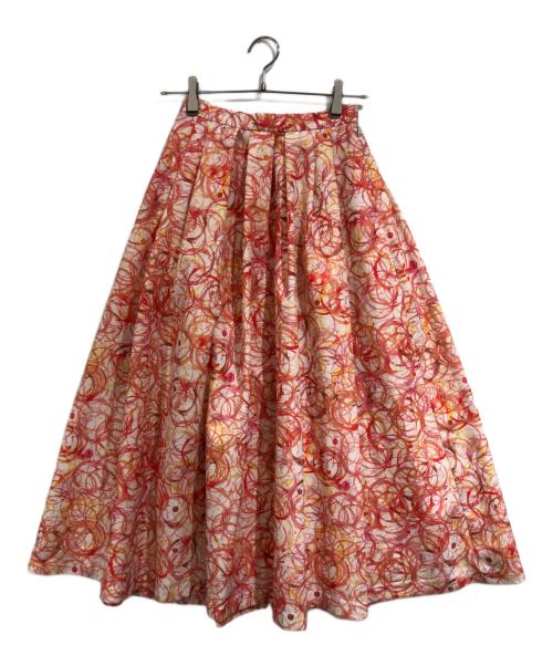 HERALBONY（ヘラルボニー）HERALBONY (ヘラルボニー) フレアスカート「タイトル不明」 レッド サイズ:SIZE Sの古着・服飾アイテム