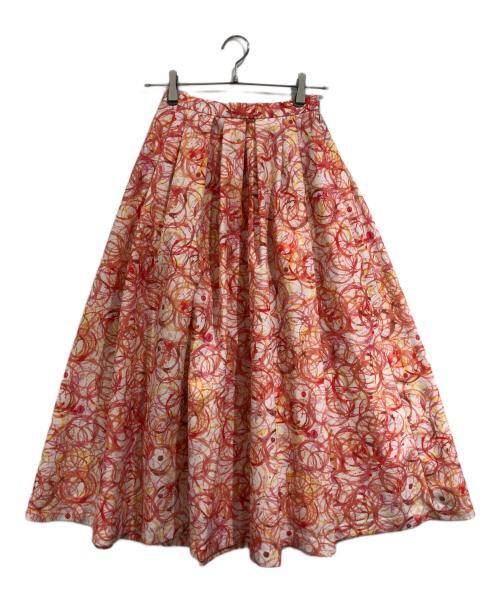 HERALBONY（ヘラルボニー）HERALBONY (ヘラルボニー) フレアスカート「タイトル不明」 レッド サイズ:SIZE Sの古着・服飾アイテム