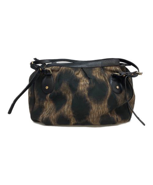 Vivienne Westwood（ヴィヴィアンウエストウッド）Vivienne Westwood (ヴィヴィアンウエストウッド) レオパードバッグ ブラウン×ブラックの古着・服飾アイテム
