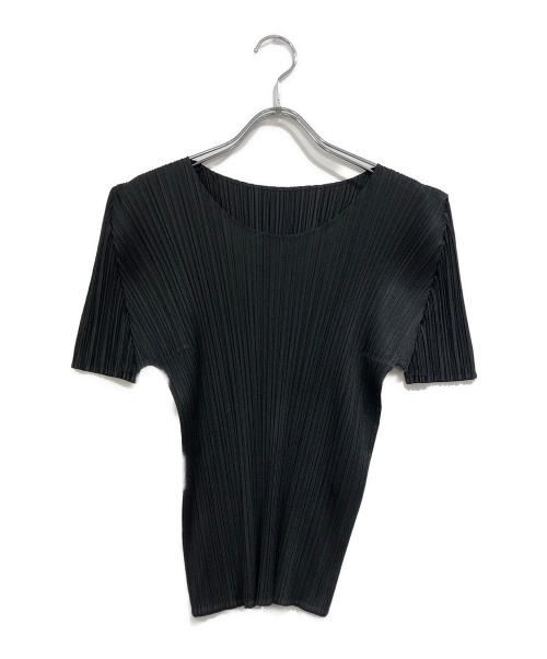 PLEATS PLEASE（プリーツプリーズ）PLEATS PLEASE (プリーツプリーズ) プリーツカットソー ブラック サイズ:3の古着・服飾アイテム