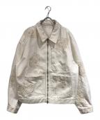 DRIES VAN NOTENドリスヴァンノッテン）の古着「Embroidered Denim Jacket」｜ホワイト