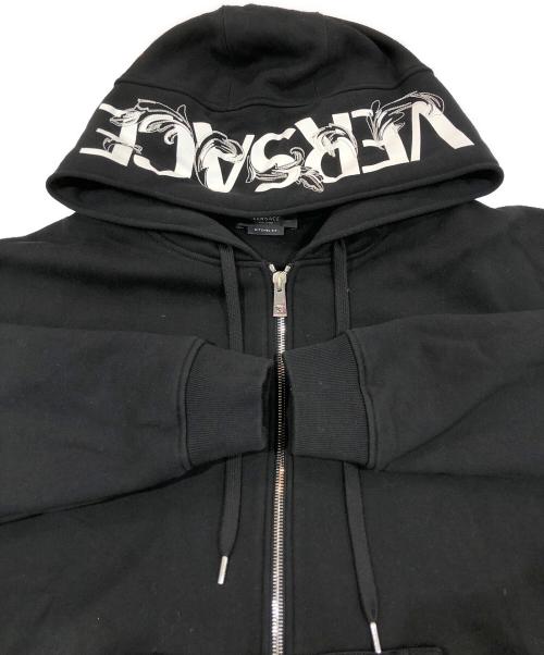 VERSACE（ヴェルサーチェ）VERSACE (ヴェルサーチェ) ジップパーカー ブラック サイズ:SIZE Sの古着・服飾アイテム