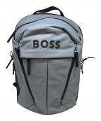 BOSSボス）の古着「フェイクレザーバックパックロゴディテール」｜ブルー