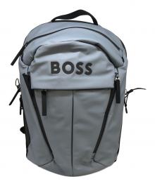 BOSS（ボス）の古着「フェイクレザーバックパックロゴディテール」｜ブルー