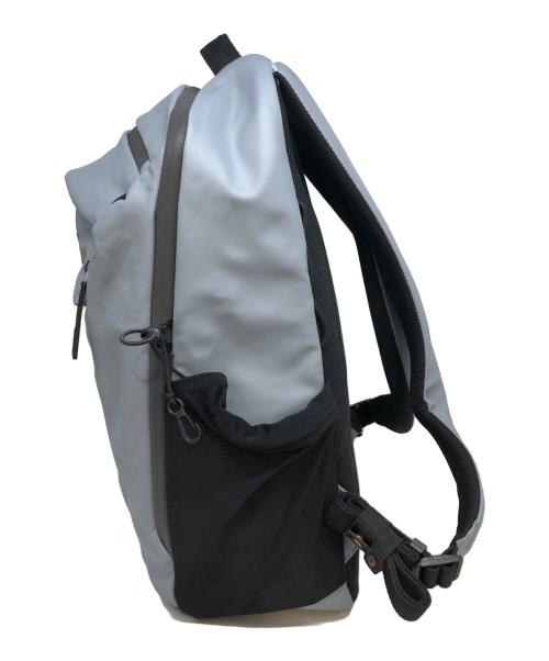 BOSS（ボス）BOSS (ボス) フェイクレザーバックパックロゴディテール ブルーの古着・服飾アイテム