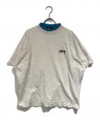 stussyステューシー）の古着「オールドモックネックTシャツ」｜ホワイト
