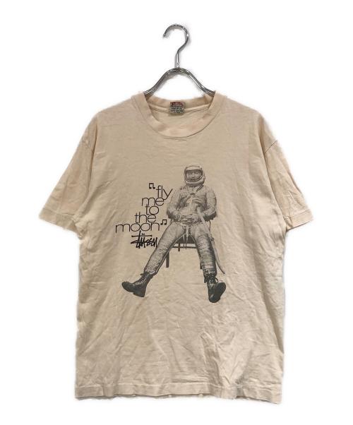 stussy（ステューシー）STUSSY (ステューシー) プリントTシャツ ベージュ サイズ:SIZE Mの古着・服飾アイテム