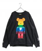 EMOTIONALLY UNAVAILABLEエモーショナリー・アンアベイラブル）の古着「BE＠RBRICK CREWNECK」｜ブラック