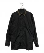 FENDIフェンディ）の古着「襟デザインシャツ」｜ブラック
