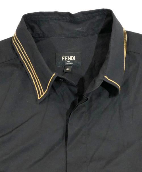 FENDI（フェンディ）FENDI (フェンディ) 襟デザインシャツ ブラック サイズ:SIZE 38の古着・服飾アイテム