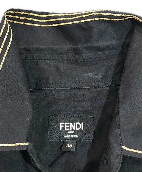 FENDI（フェンディ）FENDI (フェンディ) 襟デザインシャツ ブラック サイズ:SIZE 38の古着・服飾アイテム