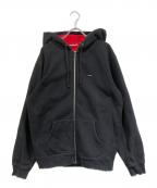 SUPREMEシュプリーム）の古着「contrast zip up hooded sweatshirt」｜ブラック