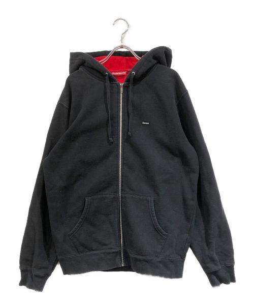 SUPREME（シュプリーム）Supreme (シュプリーム) contrast zip up hooded sweatshirt ブラック サイズ:SIZE Lの古着・服飾アイテム