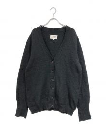 Maison Margiela（メゾンマルジェラ）の古着「5ゲージコットンナイロンパイルカーディガン」｜ブラック