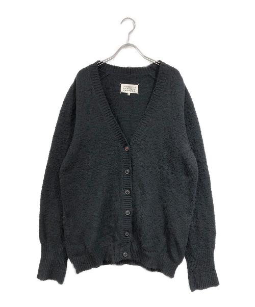 Maison Margiela（メゾンマルジェラ）Maison Margiela (メゾンマルジェラ) 5ゲージコットンナイロンパイルカーディガン ブラック サイズ:SIZE XSの古着・服飾アイテム