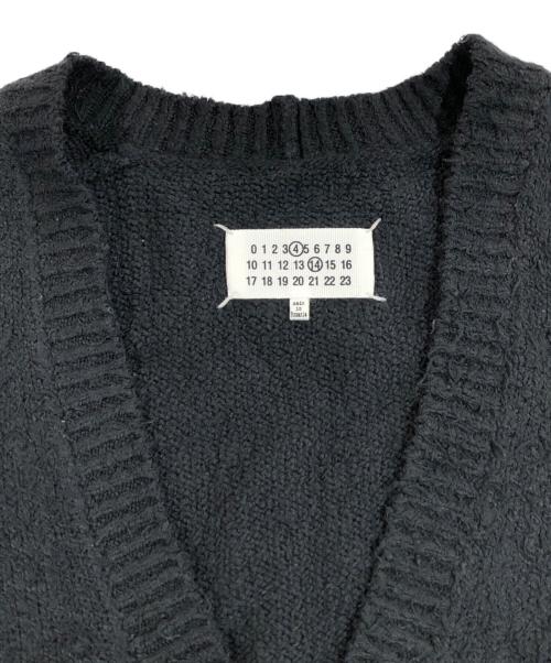 Maison Margiela（メゾンマルジェラ）Maison Margiela (メゾンマルジェラ) 5ゲージコットンナイロンパイルカーディガン ブラック サイズ:SIZE XSの古着・服飾アイテム