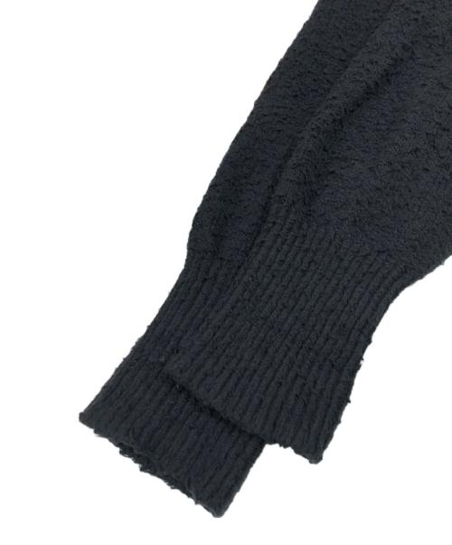 Maison Margiela（メゾンマルジェラ）Maison Margiela (メゾンマルジェラ) 5ゲージコットンナイロンパイルカーディガン ブラック サイズ:SIZE XSの古着・服飾アイテム