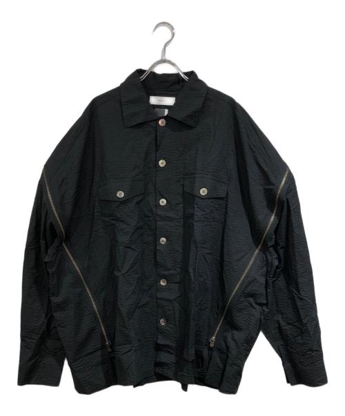 FACETASM（ファセッタズム）FACETASM (ファセッタズム) WRINKLE CRUSHED ZIP SHIRT ブラック サイズ:SIZE 5の古着・服飾アイテム