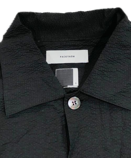 FACETASM（ファセッタズム）FACETASM (ファセッタズム) WRINKLE CRUSHED ZIP SHIRT ブラック サイズ:SIZE 5の古着・服飾アイテム