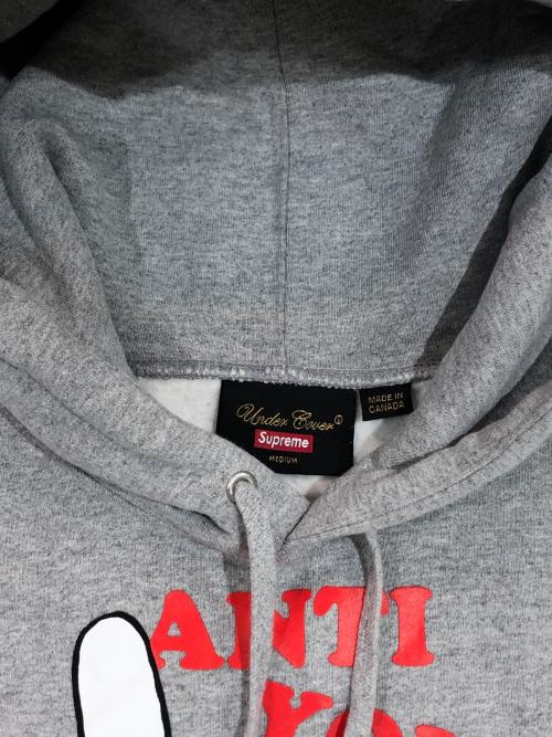 SUPREME（シュプリーム）Supreme (シュプリーム) UNDERCOVER (アンダーカバー) Anti You Hooded Sweatshirt グレー サイズ:SIZE Mの古着・服飾アイテム
