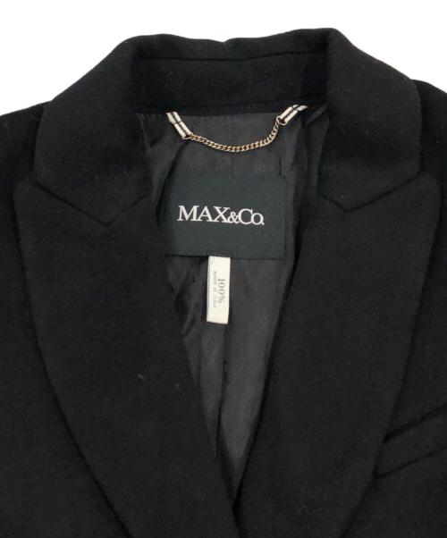 MAX&Co.（マックスアンドコー）MAX&Co. (マックスアンドコー) ウール×カシミヤチェスターコート ブラック サイズ:SIZE 40の古着・服飾アイテム