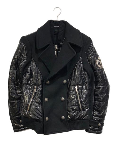 BALMAIN（バルマン）BALMAIN (バルマン) レイヤードジャケット ブラック サイズ:SIZE 50の古着・服飾アイテム