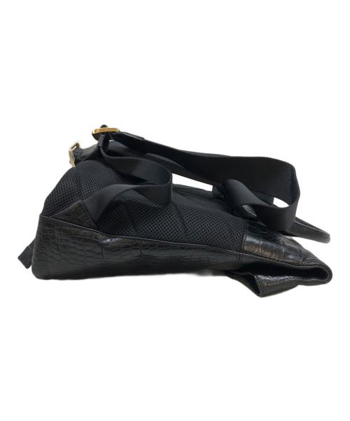 A.D.M.J.（エーディーエムジェイ）A.D.M.J. (エーディーエムジェイ) クロコ型押しリュック ブラックの古着・服飾アイテム