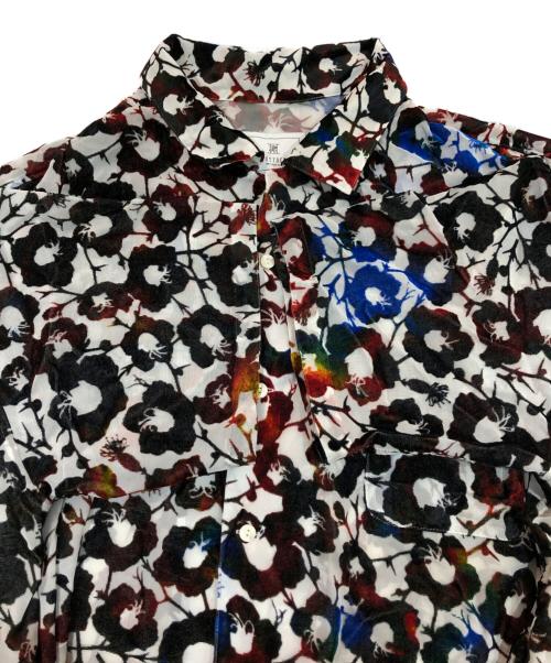 TUITACI（ツイタチ）TUITACI (ツイタチ) イチリアンベルベットシャツ ホワイト×ブルー サイズ:SIZE 3の古着・服飾アイテム