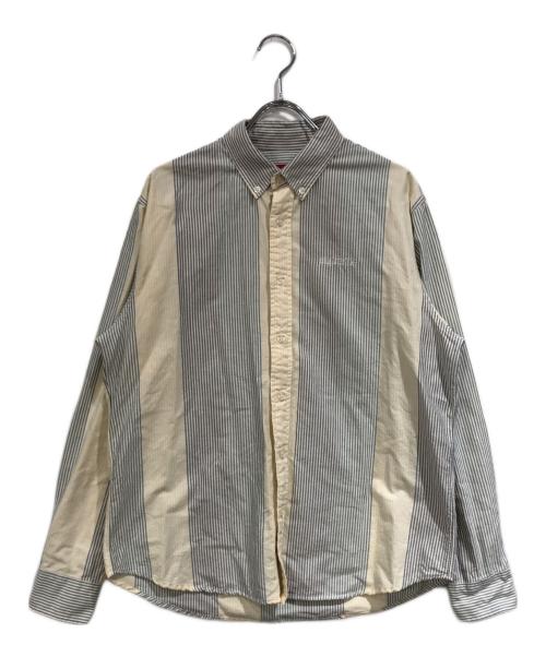 SUPREME（シュプリーム）Supreme (シュプリーム) Oxford Shirt Green Multi Stripe Shirt ブルー×イエロー サイズ:SIZE Sの古着・服飾アイテム