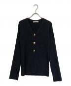 ELENIエレニ）の古着「フロウゴールドボタンニット」｜ネイビー