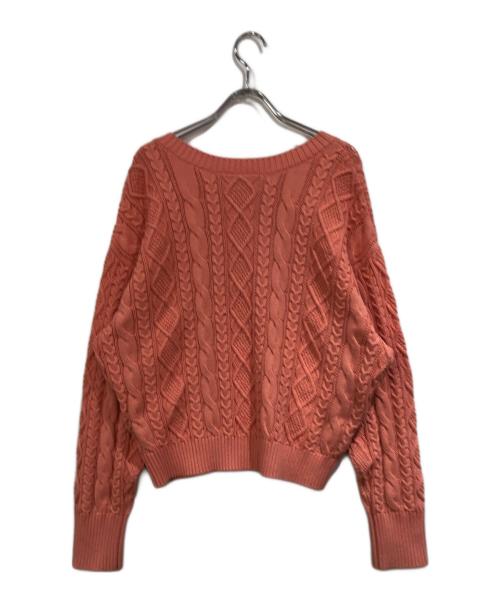 Noble（ノーブル）Noble (ノーブル) 2way地柄 レースアッププルオーバー ピンク サイズ:-の古着・服飾アイテム