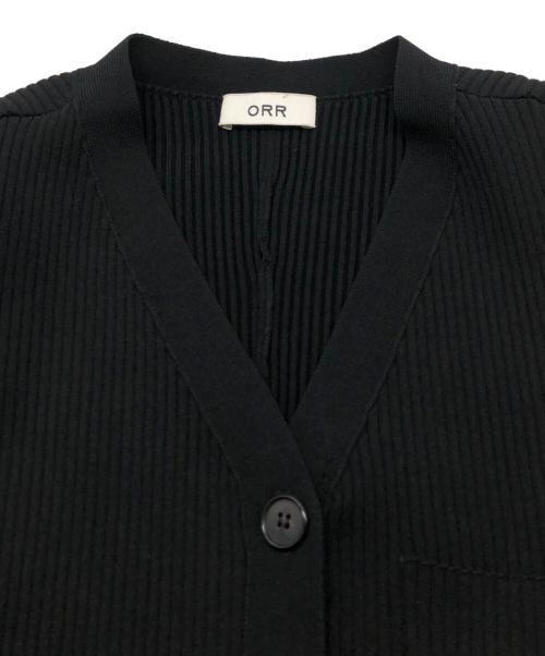 ORR（オル）ORR (オル) Hourglass V-neck Knitted Cardigan ブラック サイズ:不明の古着・服飾アイテム