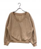 Nobleノーブル）の古着「Vネックオーバースウェット」｜ベージュ