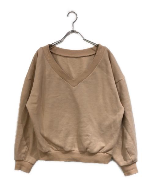 Noble（ノーブル）Noble (ノーブル) Vネックオーバースウェット ベージュ サイズ:-の古着・服飾アイテム
