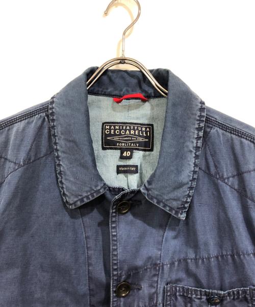 MANIFATTURA CECCARELLI（マニファッツュラ・チェッカレッリ）MANIFATTURA CECCARELLI (マニファッツュラ・チェッカレッリ) ワークジャケット ネイビー サイズ:SIZE 40の古着・服飾アイテム