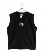 NEW VINTAGE GOLFニュービンテージゴルフ）の古着「スウェットベスト」｜ブラック