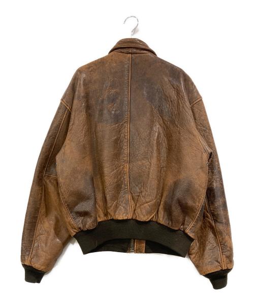 AVIREX（アヴィレックス）AVIREX (アヴィレックス) レザージャケット/A-2フライトジャケット ブラウン サイズ:SIZE Sの古着・服飾アイテム