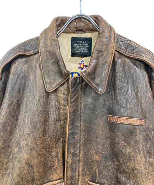 AVIREX（アヴィレックス）AVIREX (アヴィレックス) レザージャケット/A-2フライトジャケット ブラウン サイズ:SIZE Sの古着・服飾アイテム